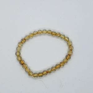 Yellow Crackle Stretchy Bracelet. Item 116.
